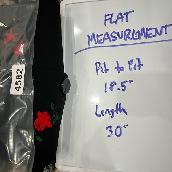 Vintage Escada Red Rose Embroidered Black Blazer 36 HTF - Picture 4 of 4